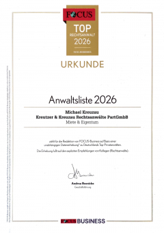 Top Anwaelte 2026 Focus Spezial - Michael Kreuzau