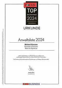1 von 1000 Top Anwälten 2024